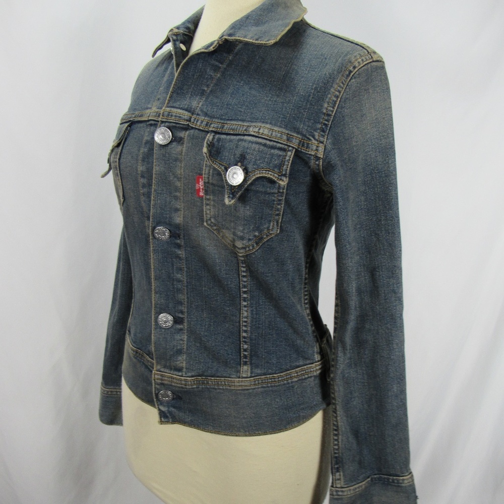 Levi's Stretch Jean Jacket Button Down Rustic Nwot - image 8
